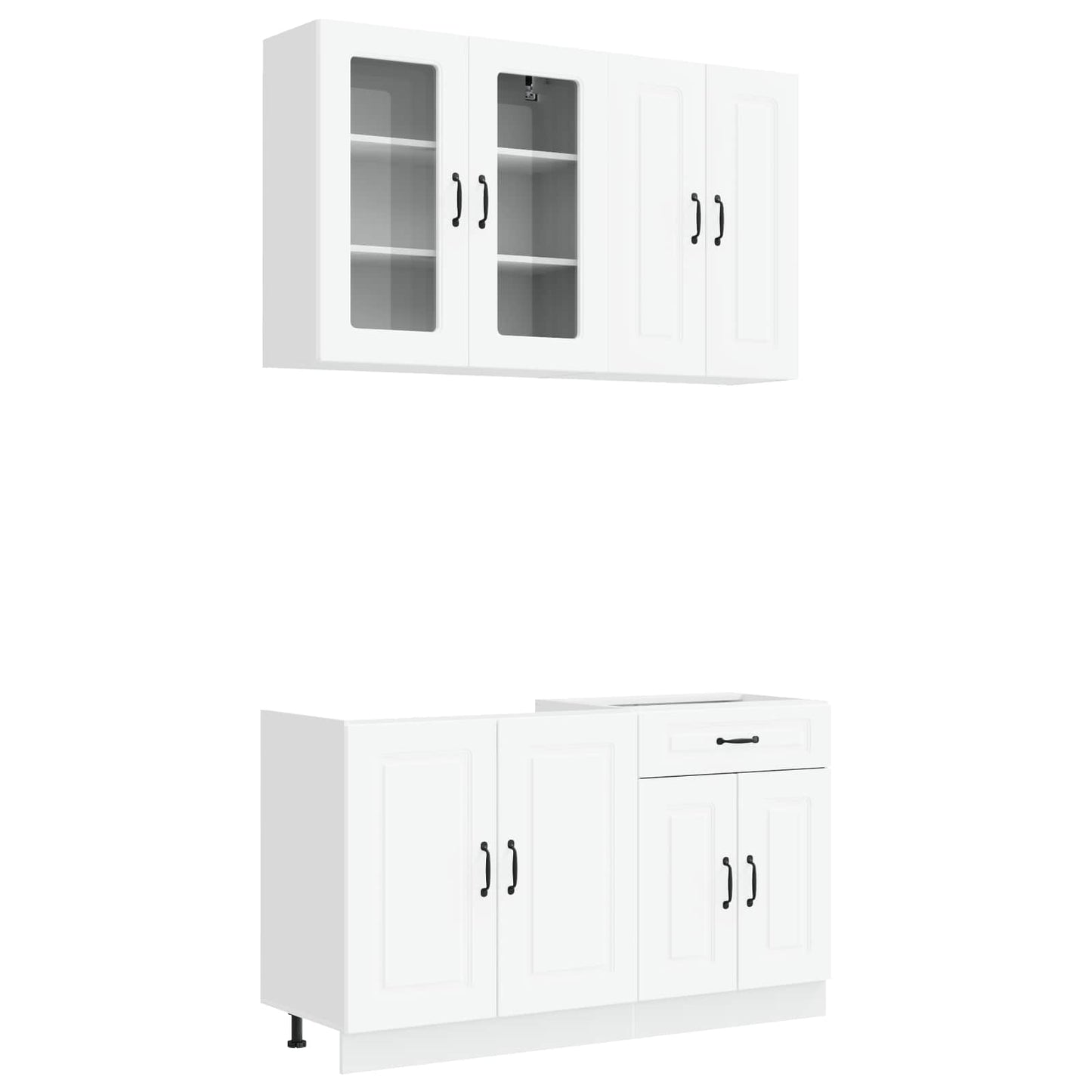 vidaXL Kitchen Unit KALMAR 4 pcs White Engineered Wood