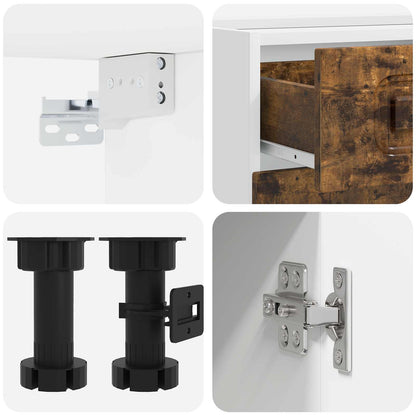 vidaXL Kitchen Unit KALMAR 4 pcs Smoked Oak Engineered Wood