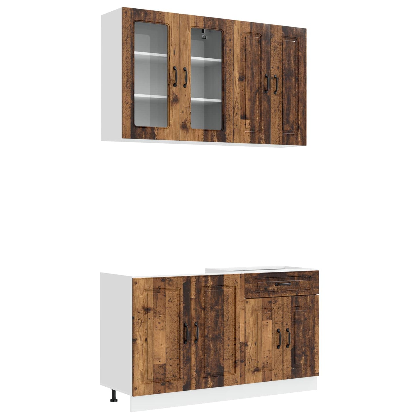 vidaXL Kitchen Unit KALMAR 4 pcs Old Wood Engineered Wood