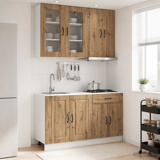 vidaXL Kitchen Unit KALMAR 4 pcs Artisan Oak Engineered Wood