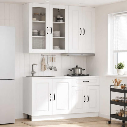 vidaXL Kitchen Unit KALMAR 4 pcs White Engineered Wood