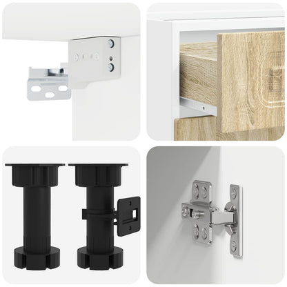 vidaXL Kitchen Unit KALMAR 4 pcs Sonoma Oak Engineered Wood
