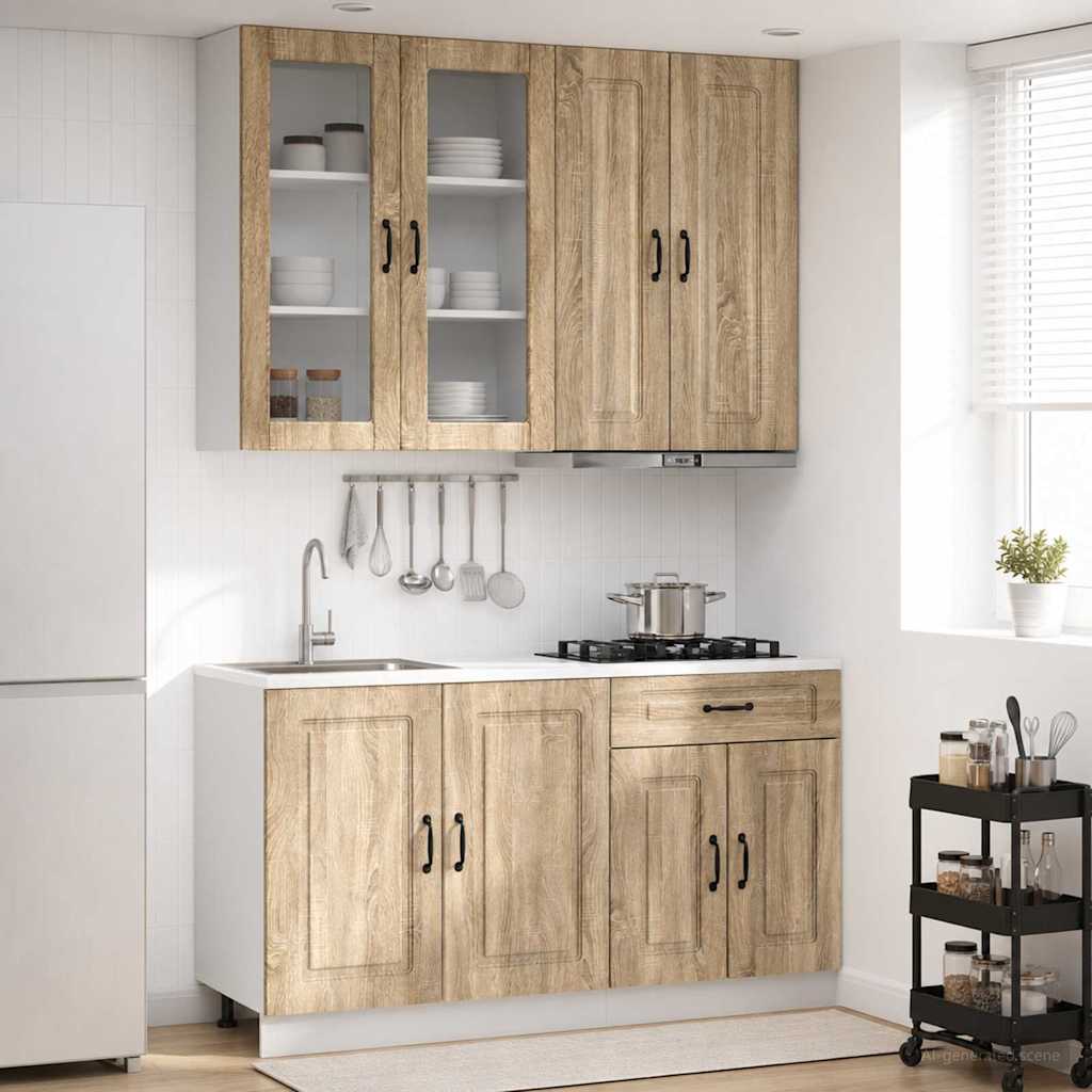 vidaXL Kitchen Unit KALMAR 4 pcs Sonoma Oak Engineered Wood