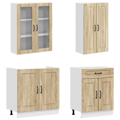 vidaXL Kitchen Unit KALMAR 4 pcs Sonoma Oak Engineered Wood