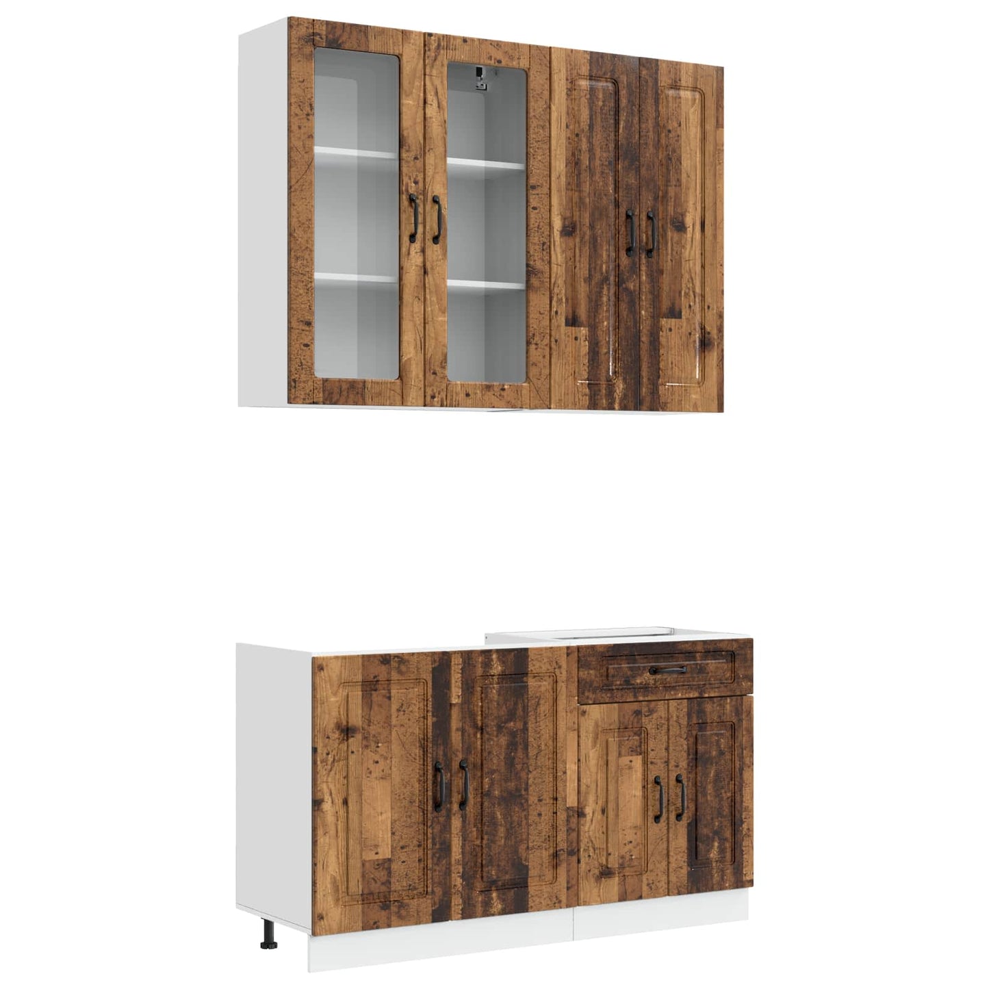 vidaXL Kitchen Unit KALMAR 4 pcs Old Wood Engineered Wood