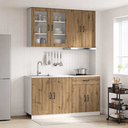 vidaXL Kitchen Unit LUCCA 4 pcs Artisan Oak Engineered Wood