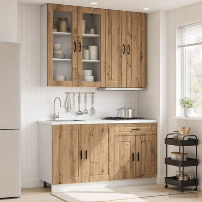 vidaXL Kitchen Unit PORTO 4 pcs Artisan Oak Engineered Wood