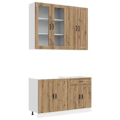 vidaXL Kitchen Unit PORTO 4 pcs Artisan Oak Engineered Wood