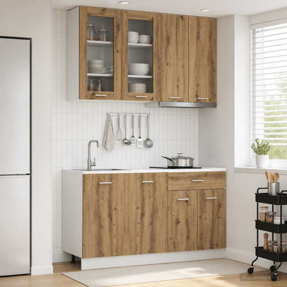 vidaXL Kitchen Unit LYON 4 pcs Artisan Oak Engineered Wood