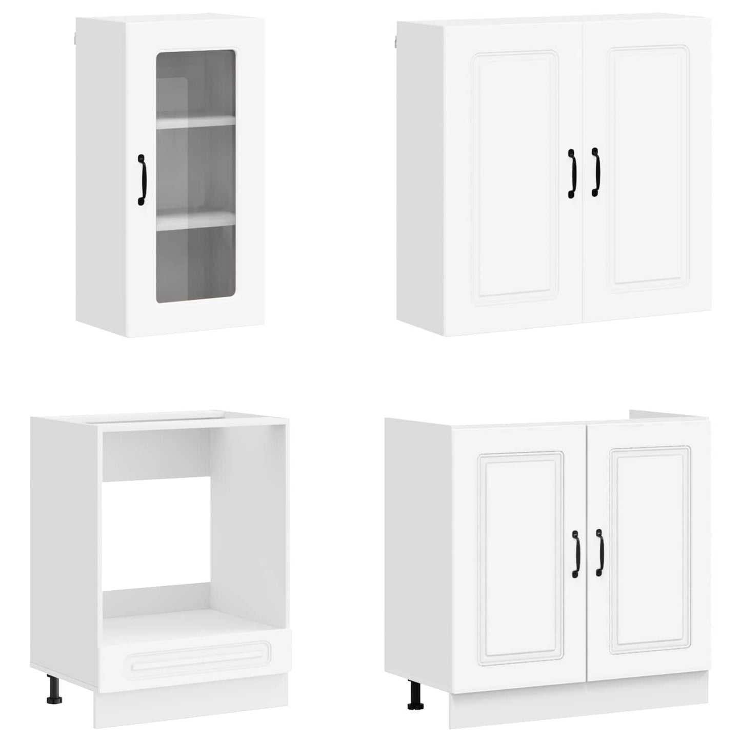 vidaXL Kitchen Unit KALMAR 8 pcs White Engineered Wood