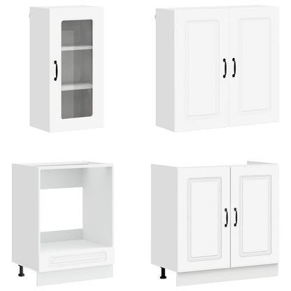 vidaXL Kitchen Unit KALMAR 8 pcs White Engineered Wood