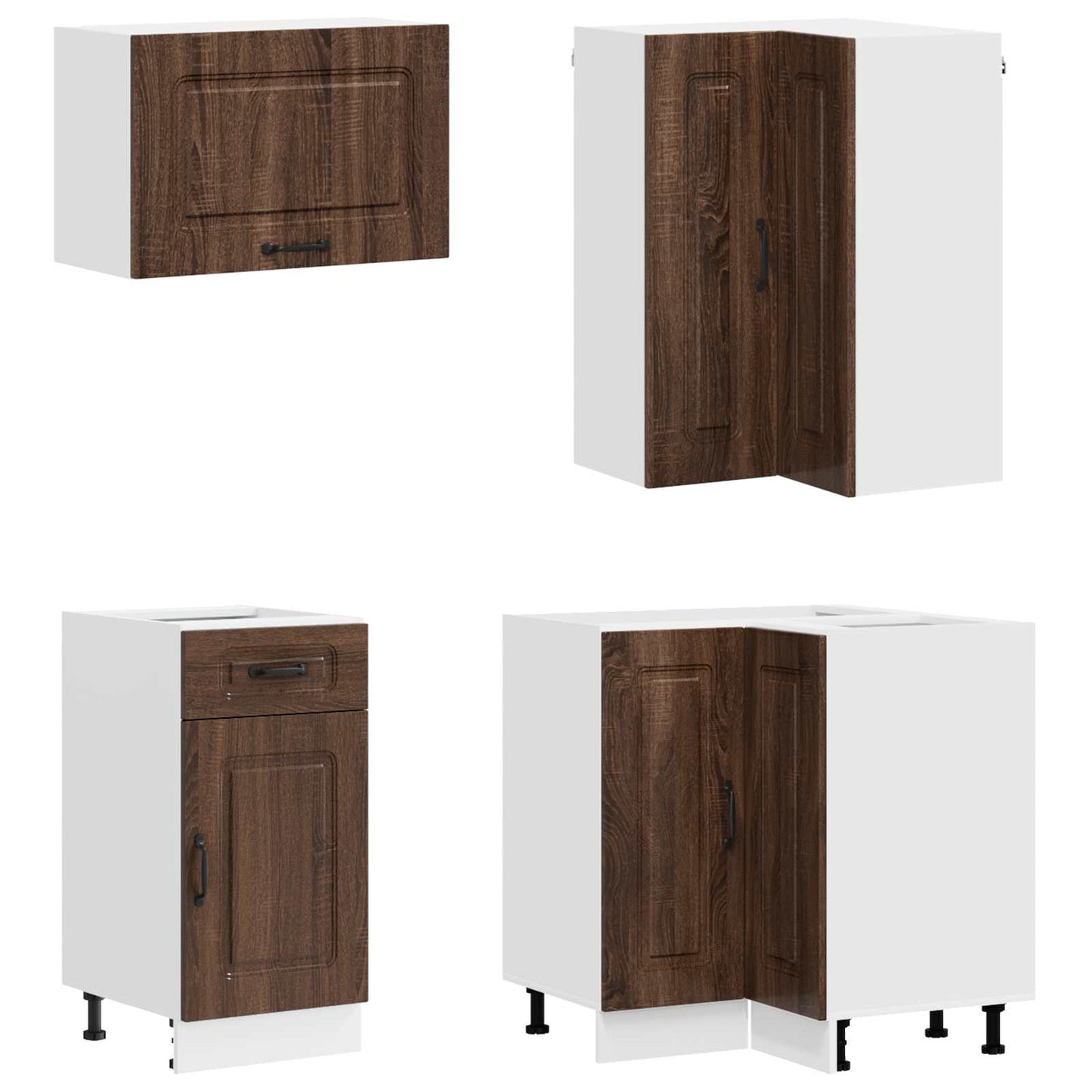 vidaXL Kitchen Unit KALMAR 8 pcs Brown Oak Engineered Wood
