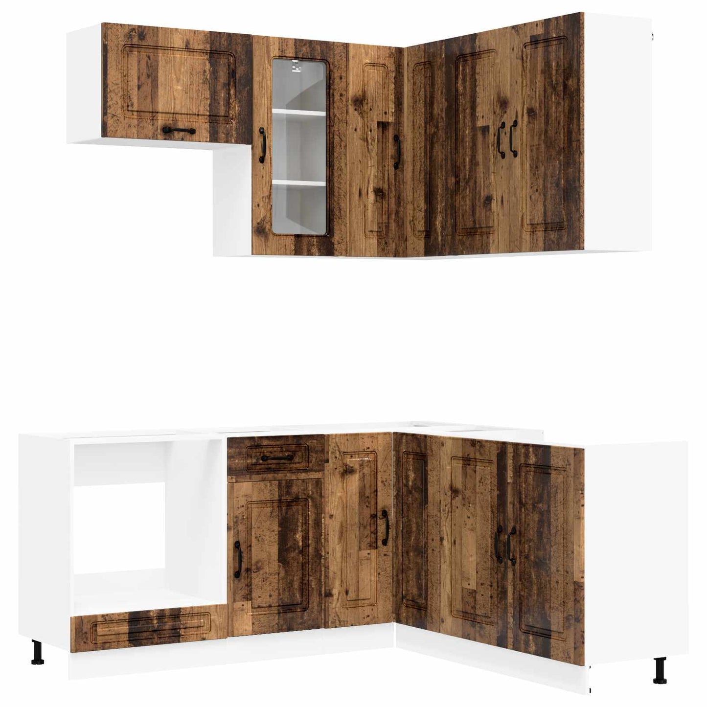 vidaXL Kitchen Unit KALMAR 8 pcs Old Wood Engineered Wood