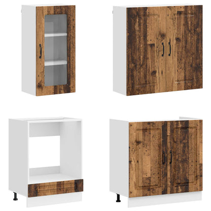 vidaXL Kitchen Unit KALMAR 8 pcs Old Wood Engineered Wood