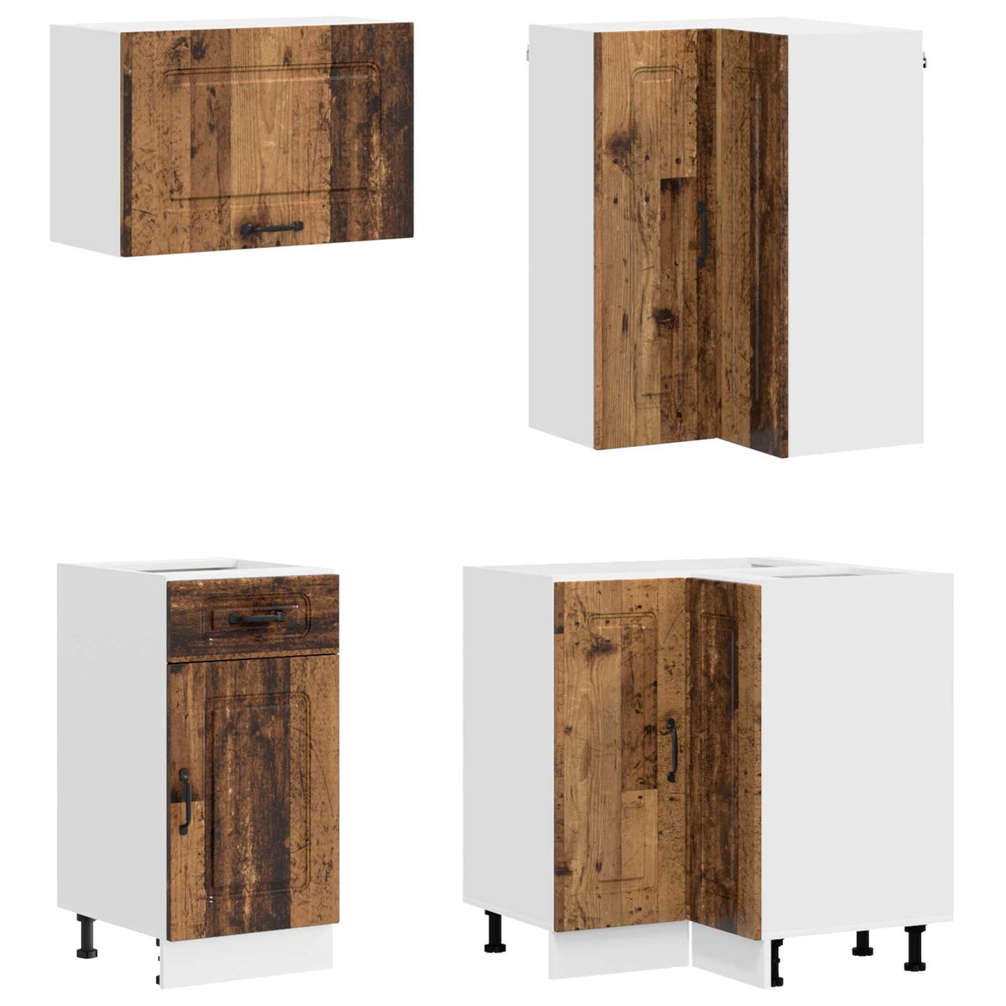 vidaXL Kitchen Unit KALMAR 8 pcs Old Wood Engineered Wood
