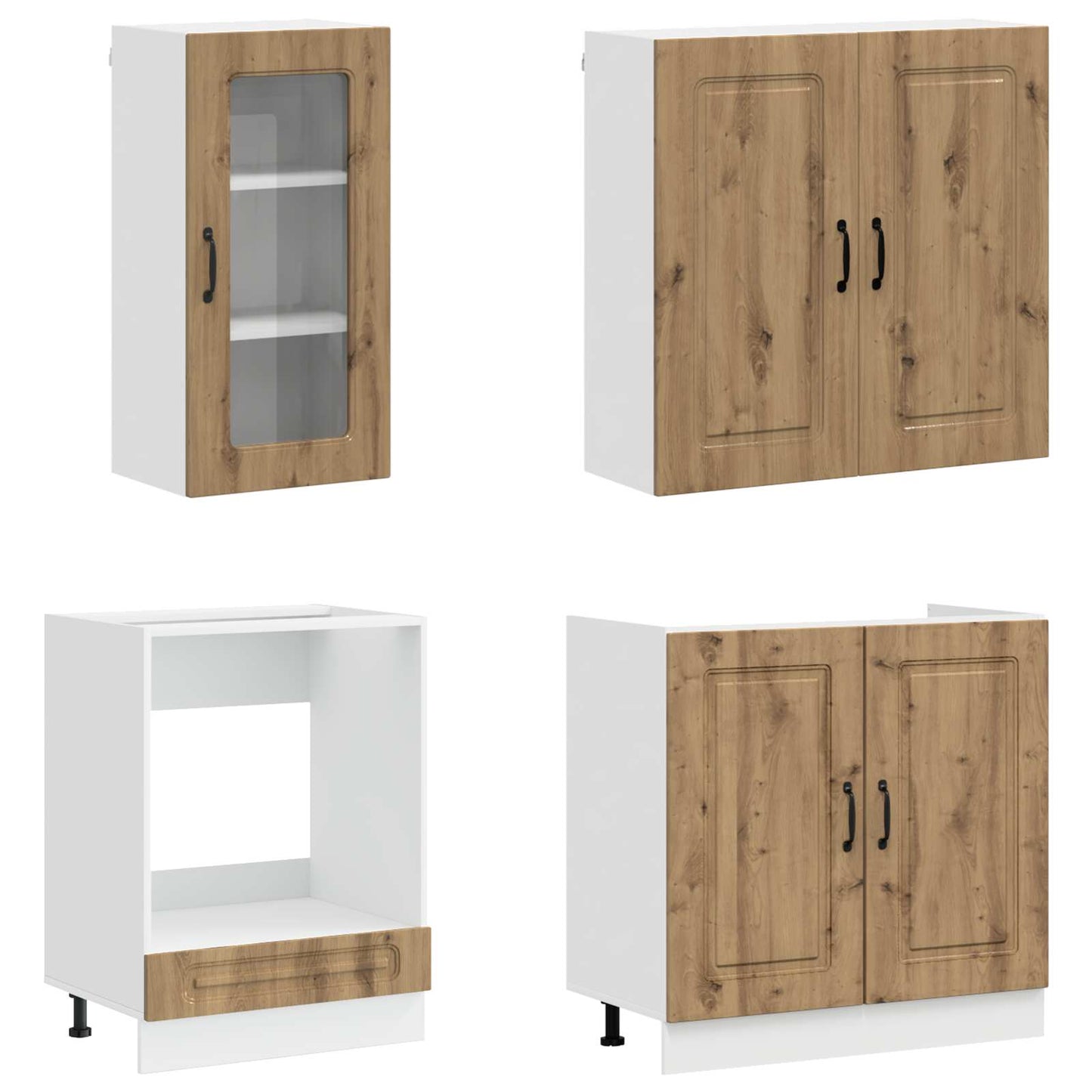 vidaXL Kitchen Unit KALMAR 8 pcs Artisan Oak Engineered Wood