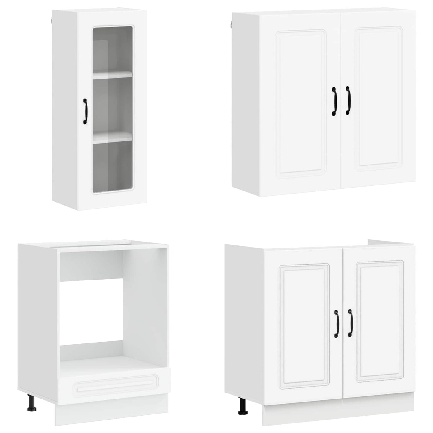 vidaXL Kitchen Unit KALMAR 8 pcs White Engineered Wood