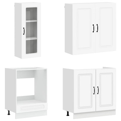 vidaXL Kitchen Unit KALMAR 8 pcs White Engineered Wood