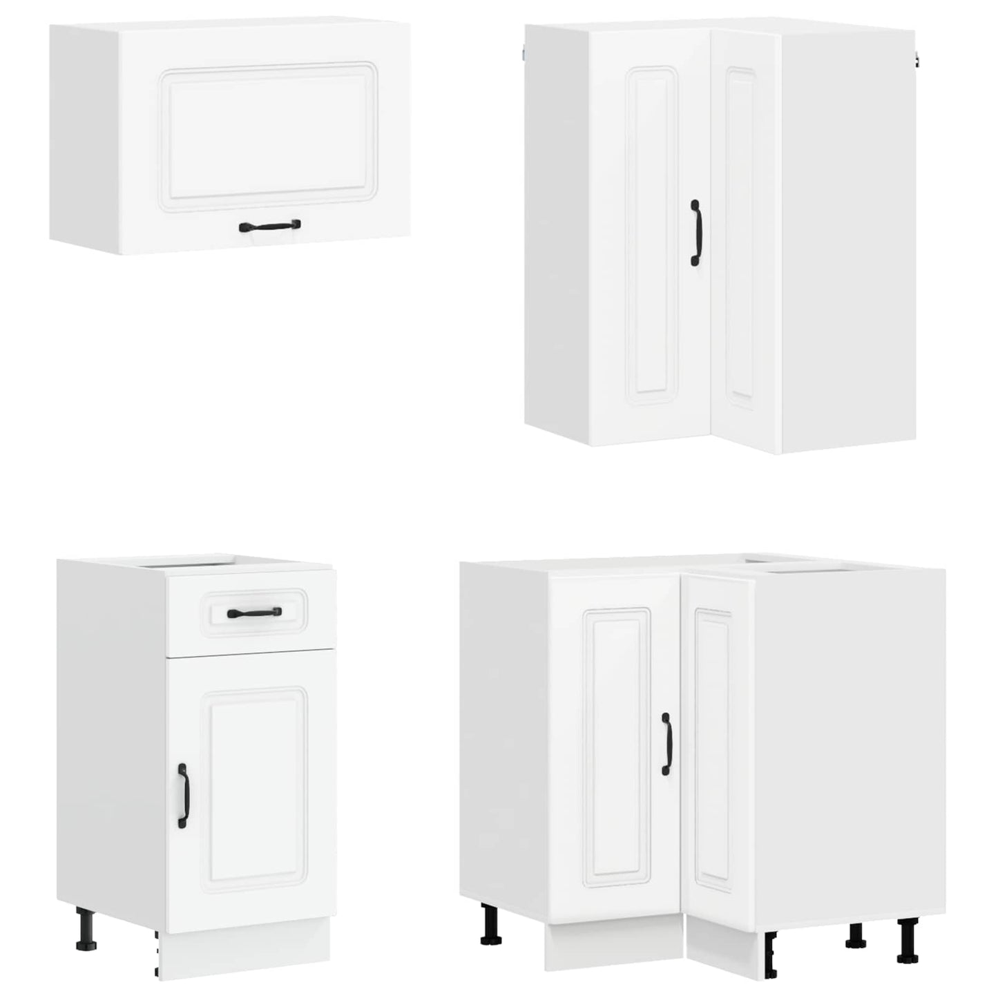 vidaXL Kitchen Unit KALMAR 8 pcs White Engineered Wood