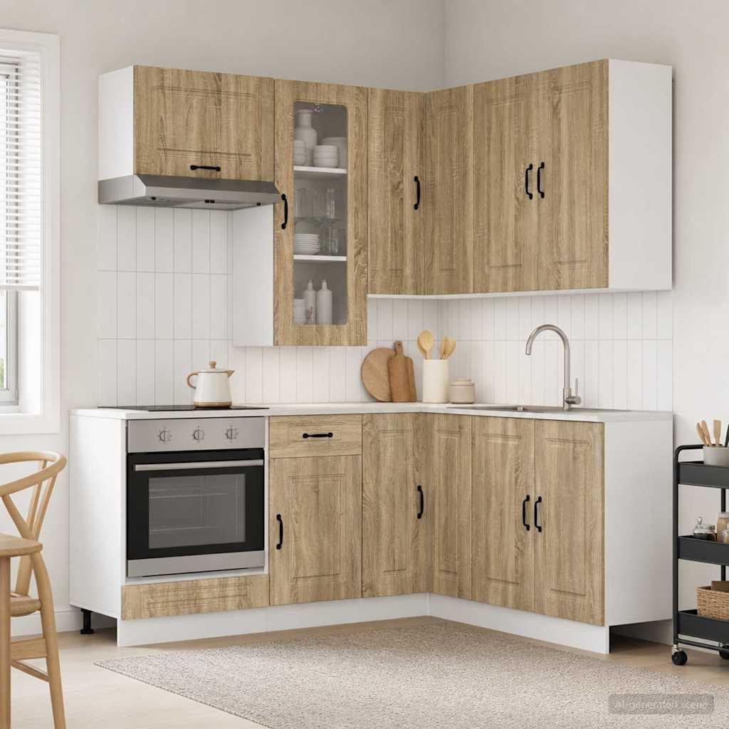vidaXL Kitchen Unit KALMAR 8 pcs Sonoma Oak Engineered Wood