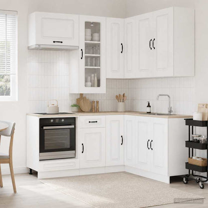 vidaXL Kitchen Unit KALMAR 8 pcs High Gloss White Engineered Wood