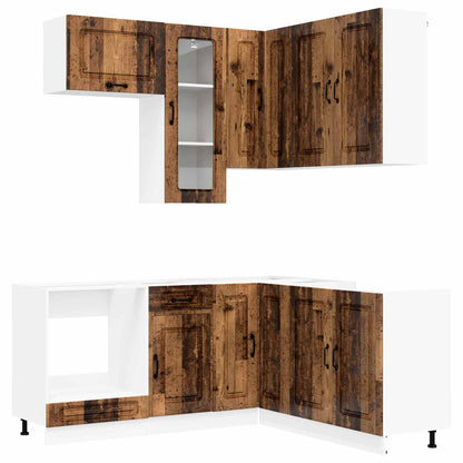 vidaXL Kitchen Unit KALMAR 8 pcs Old Wood Engineered Wood