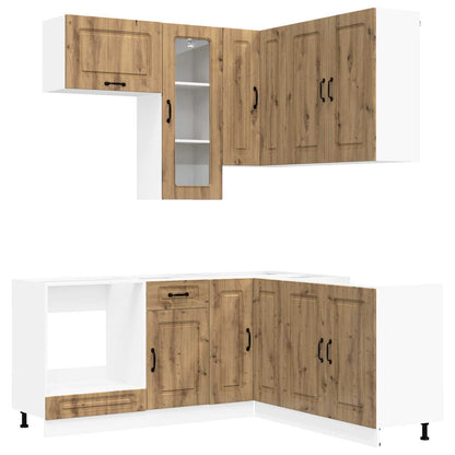 vidaXL Kitchen Unit KALMAR 8 pcs Artisan Oak Engineered Wood