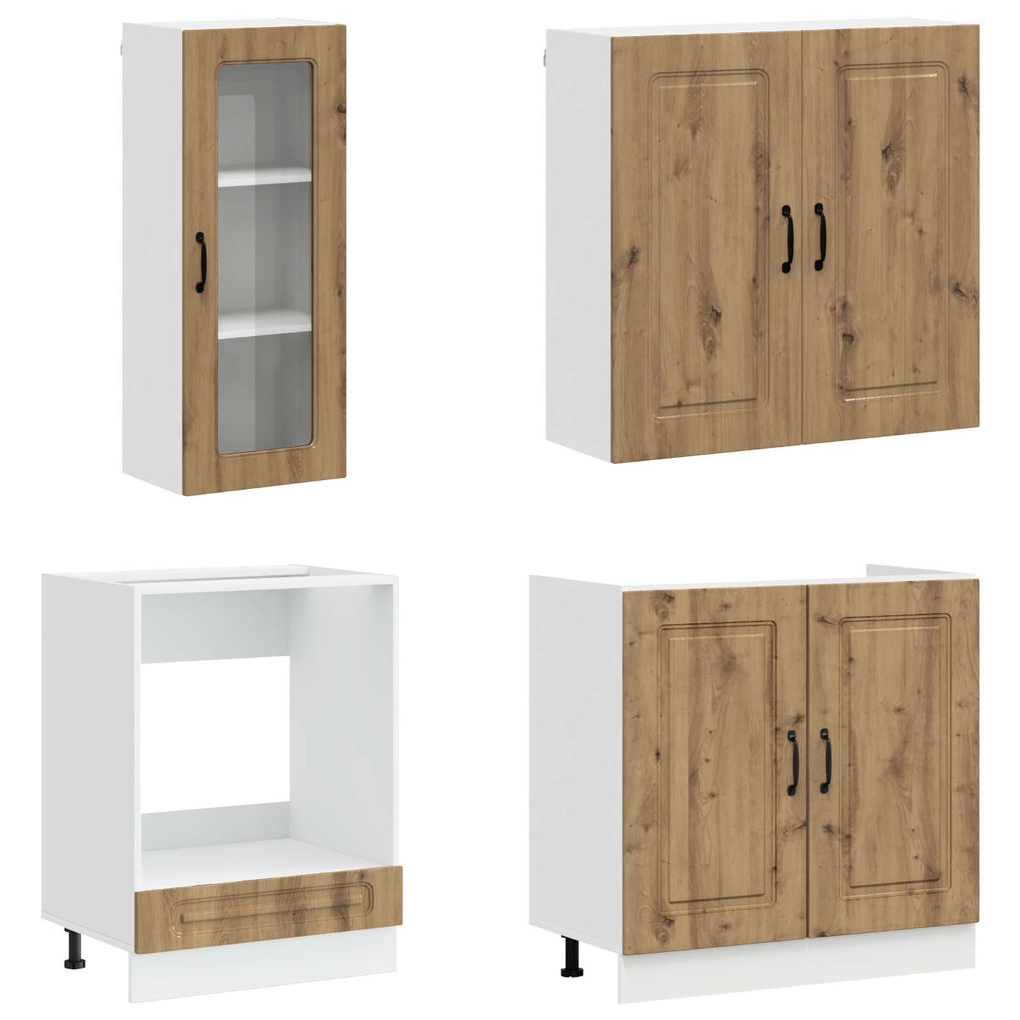 vidaXL Kitchen Unit KALMAR 8 pcs Artisan Oak Engineered Wood