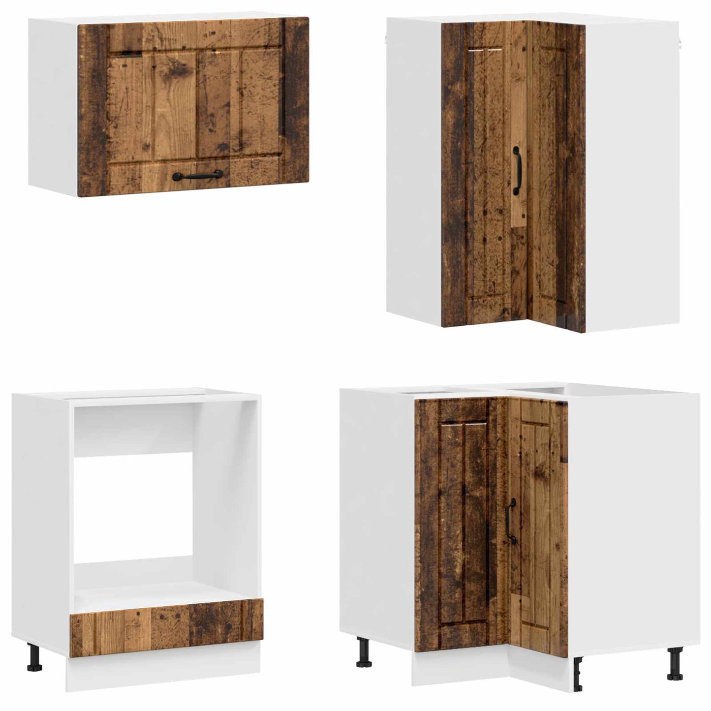 vidaXL Kitchen Unit LUCCA 8 pcs Old Wood Engineered Wood