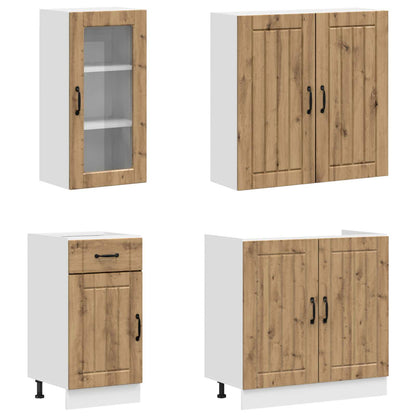 vidaXL Kitchen Unit LUCCA 8 pcs Artisan Oak Engineered Wood