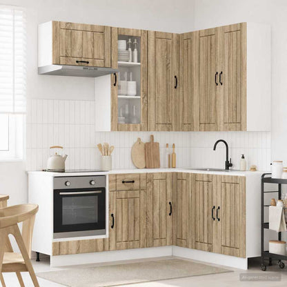 vidaXL Kitchen Unit LUCCA 8 pcs Sonoma Oak Engineered Wood