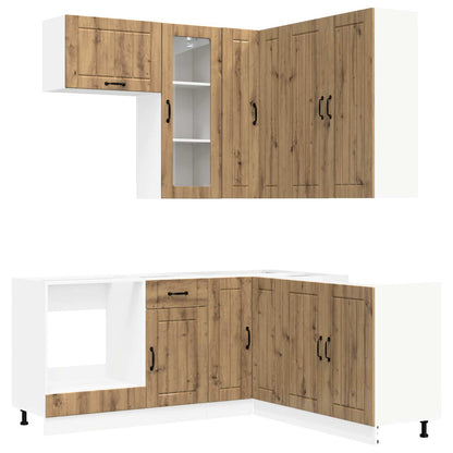 vidaXL Kitchen Unit LUCCA 8 pcs Artisan Oak Engineered Wood