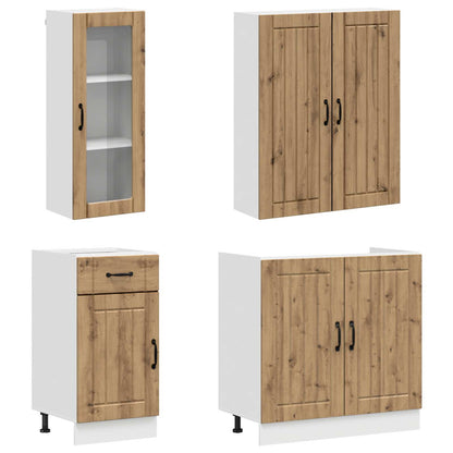 vidaXL Kitchen Unit LUCCA 8 pcs Artisan Oak Engineered Wood
