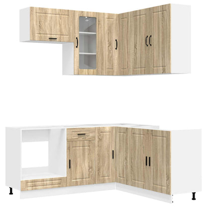 vidaXL Kitchen Unit PORTO 8 pcs Sonoma Oak Engineered Wood
