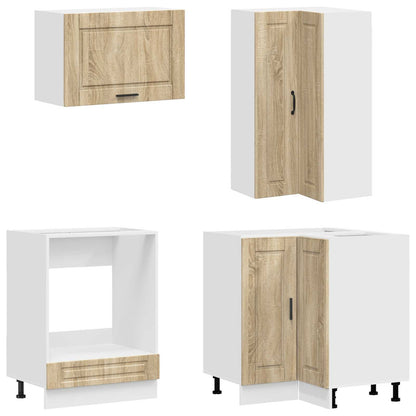 vidaXL Kitchen Unit PORTO 8 pcs Sonoma Oak Engineered Wood