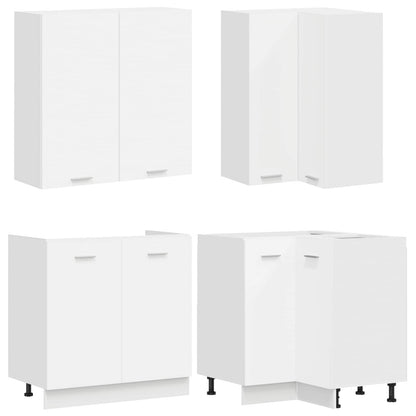 vidaXL Kitchen Unit LYON 8 pcs White Engineered Wood