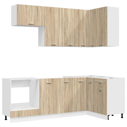 vidaXL Kitchen Unit LYON 8 pcs Sonoma Oak Engineered Wood