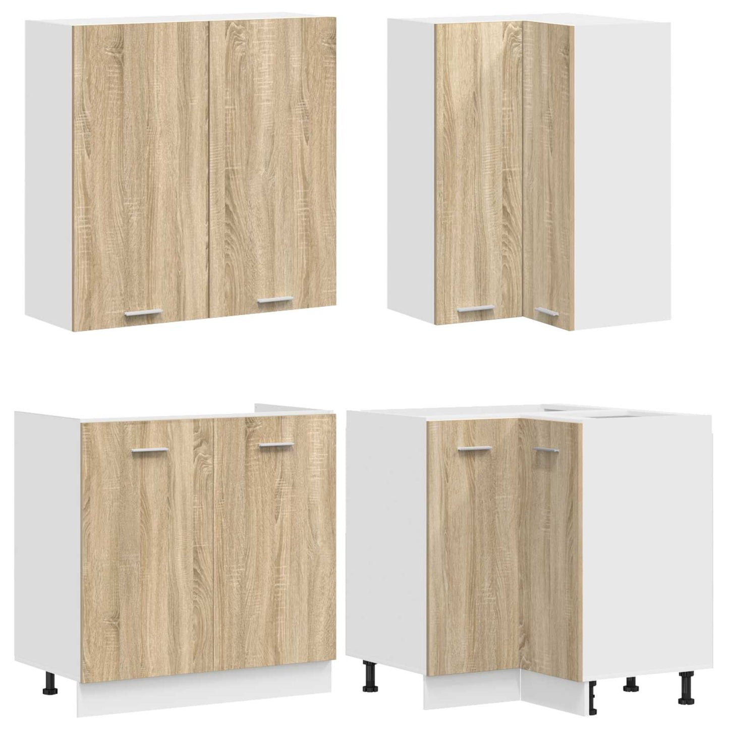vidaXL Kitchen Unit LYON 8 pcs Sonoma Oak Engineered Wood