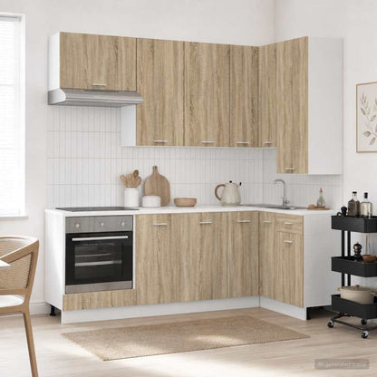 vidaXL Kitchen Unit LYON 8 pcs Sonoma Oak Engineered Wood