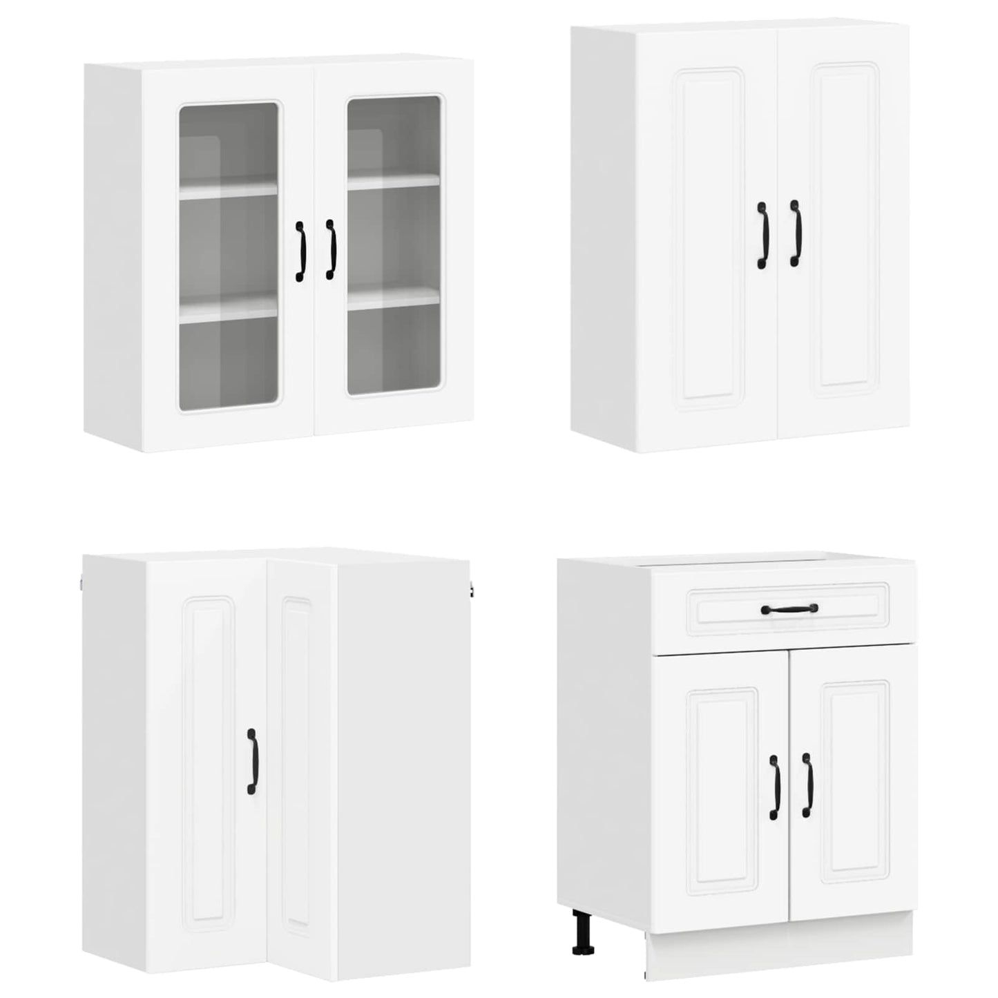 vidaXL Kitchen Unit KALMAR 8 pcs White Engineered Wood