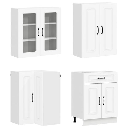 vidaXL Kitchen Unit KALMAR 8 pcs White Engineered Wood