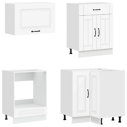 vidaXL Kitchen Unit KALMAR 8 pcs White Engineered Wood