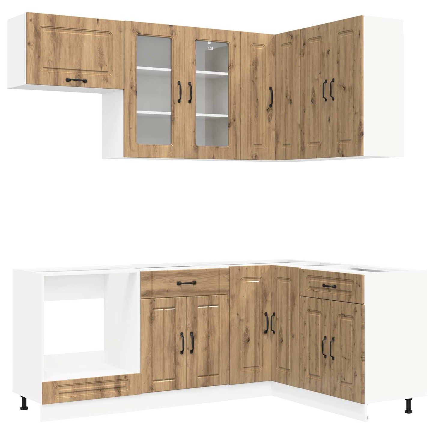 vidaXL Kitchen Unit KALMAR 8 pcs Artisan Oak Engineered Wood