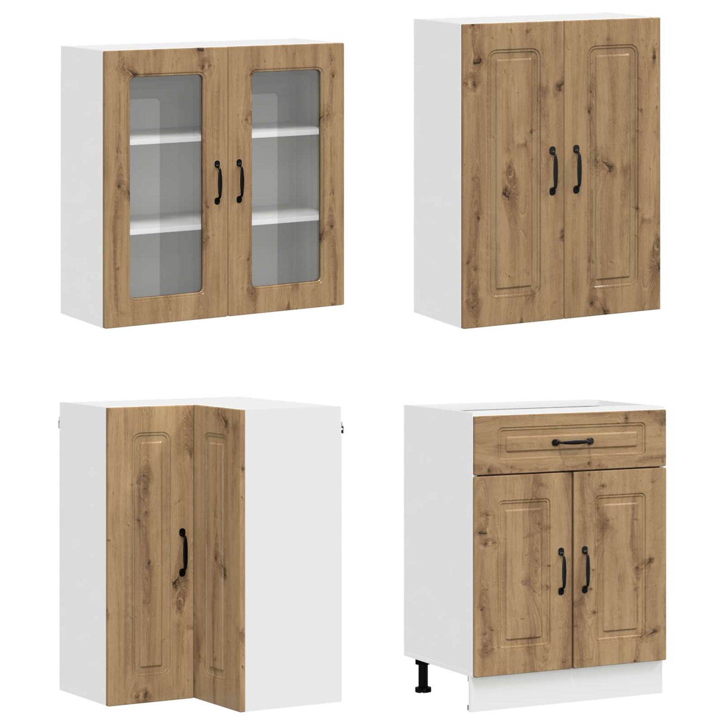 vidaXL Kitchen Unit KALMAR 8 pcs Artisan Oak Engineered Wood