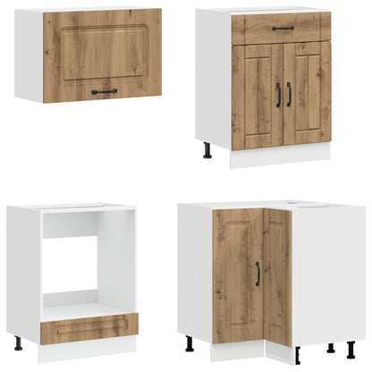 vidaXL Kitchen Unit KALMAR 8 pcs Artisan Oak Engineered Wood