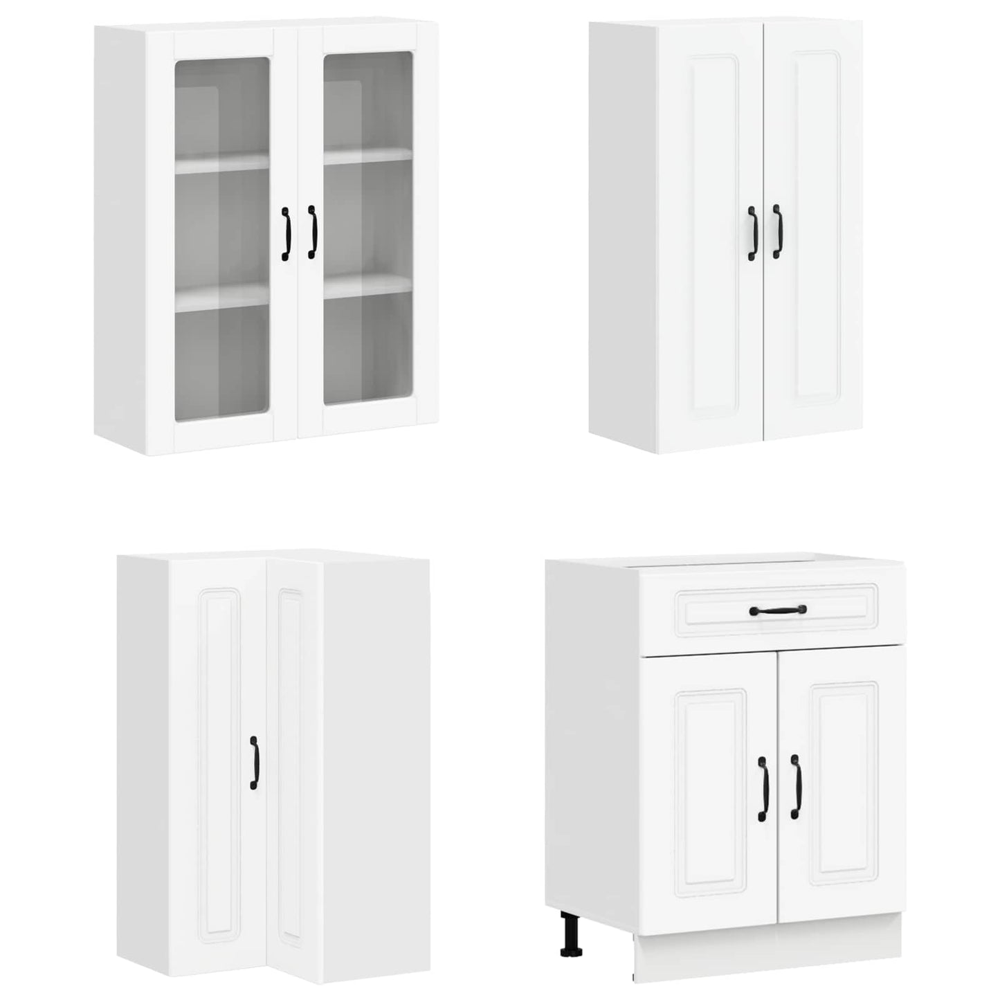 vidaXL Kitchen Unit KALMAR 8 pcs White Engineered Wood
