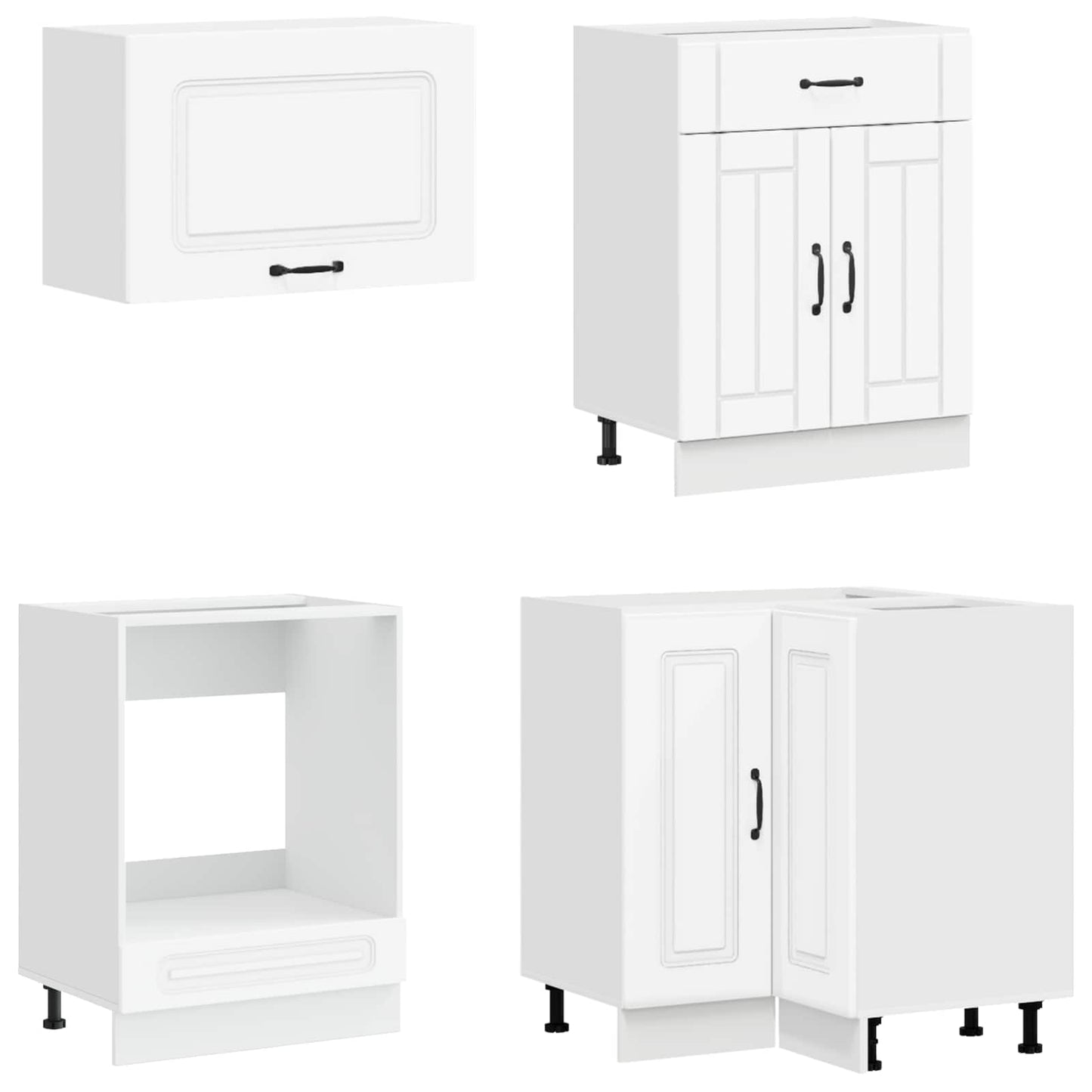 vidaXL Kitchen Unit KALMAR 8 pcs White Engineered Wood