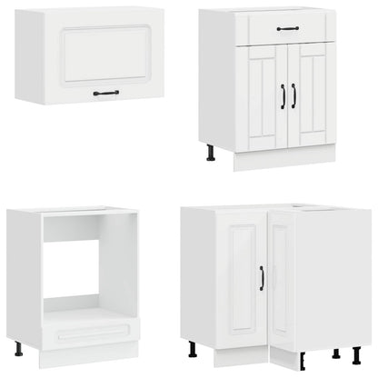 vidaXL Kitchen Unit KALMAR 8 pcs High Gloss White Engineered Wood