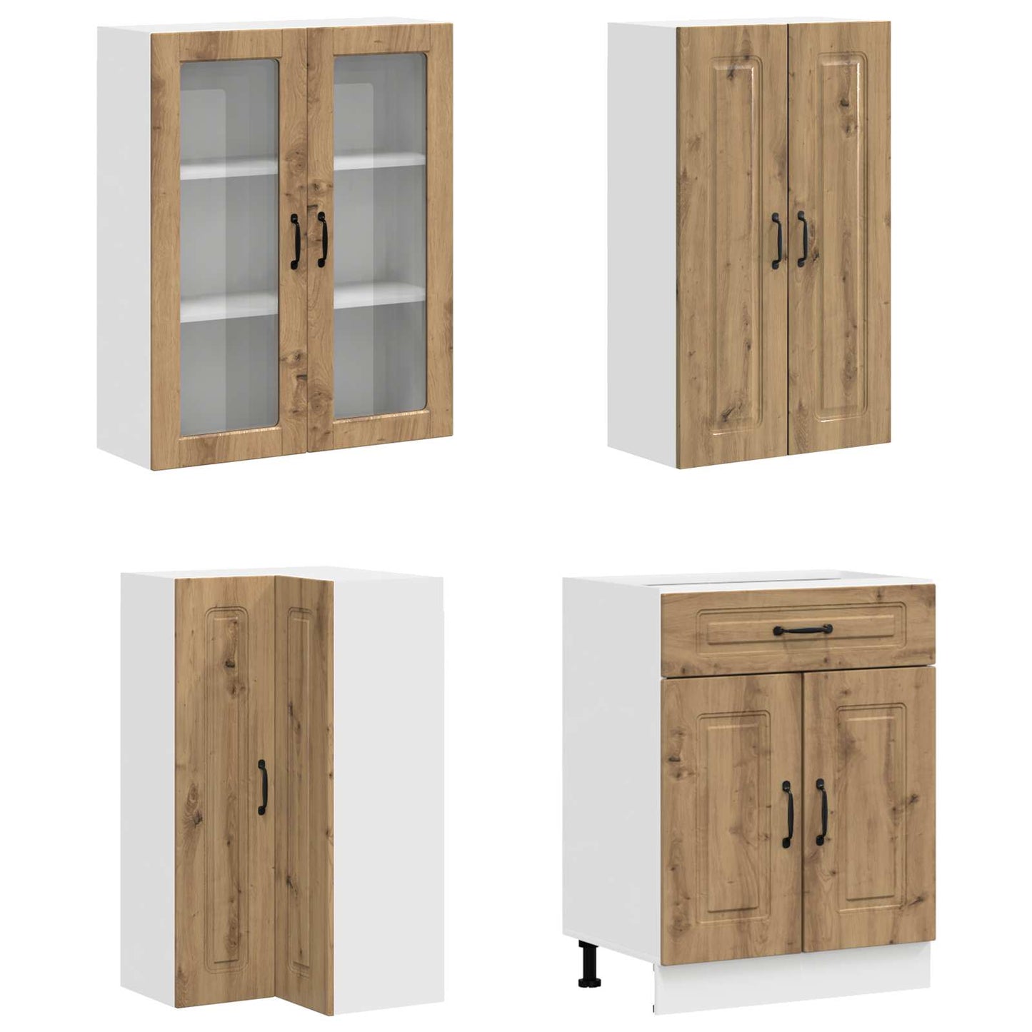 vidaXL Kitchen Unit KALMAR 8 pcs Artisan Oak Engineered Wood