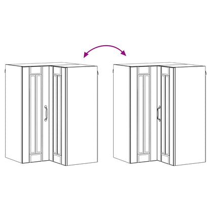 vidaXL Kitchen Unit LUCCA 8 pcs Black Engineered Wood